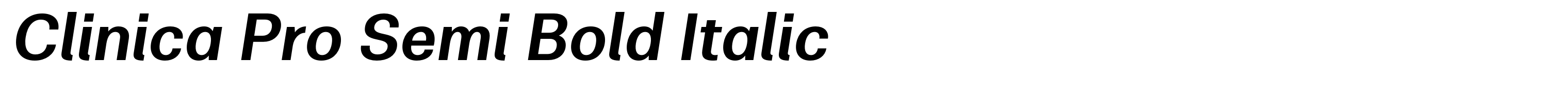 Clinica Pro Semi Bold Italic